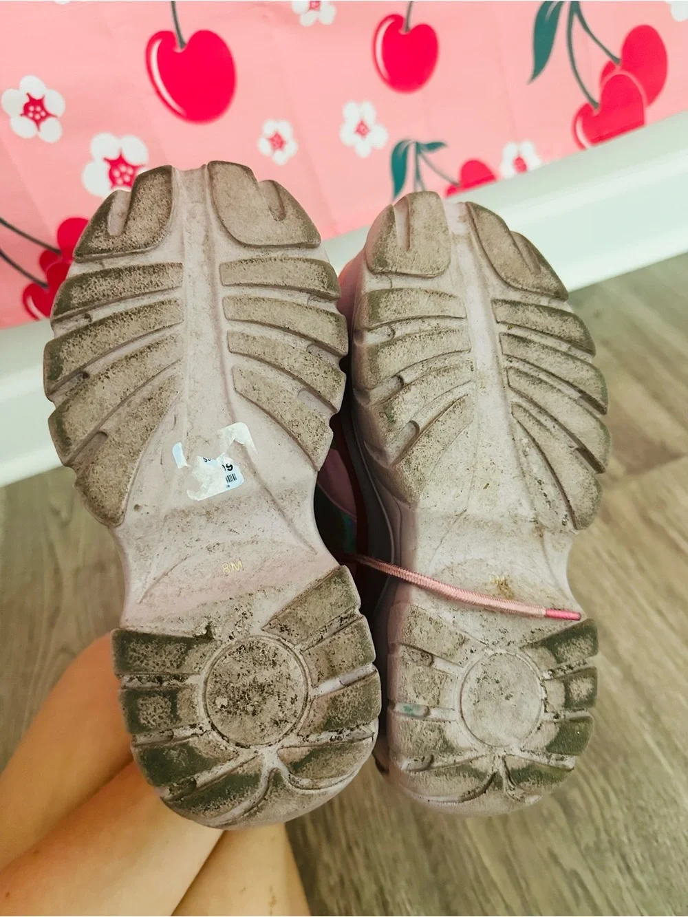 Dolls Kill Pastel Pink Purple Iridescent Platform Sneakers